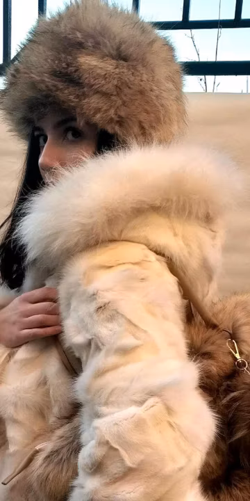 COYOTE FUR HAT!One Size!Brand New Real Natural Genuine Fur!