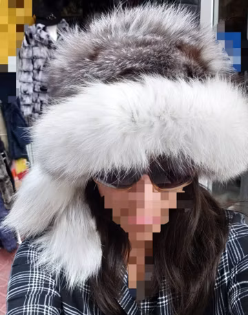SILVER FOX Fur HAT!Brand New Real Natural Genuine Fur!