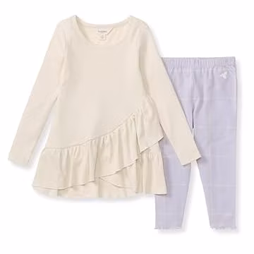 Burt's Bees Baby - Baby Girls Top and Pant Set, Tunic and Leggings Bundle, 100% Organic Cotton