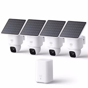eufy Security SoloCam E30, 4-Cam Kit, 2K Solar Security Camera