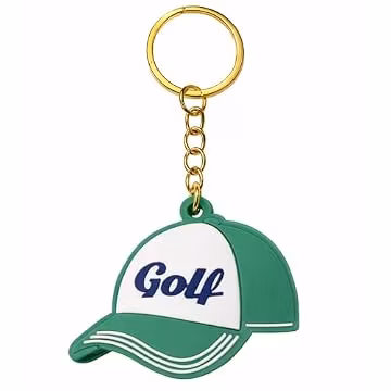 Golf Keychains – Golf Cart, Hat, Glove, Shirt & Clubs Designs | Golf Gift Accessory (Golf Hat)
