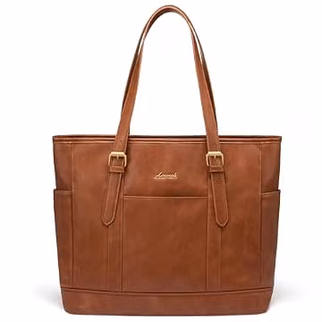 LOVEVOOK Laptop Tote Bag for Women,Leather Work Computer Briefcase Bag
