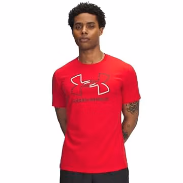 Under Armour Men's Global Foundation Short Sleeve T Shirt, (601) Red/White/Black, Medium