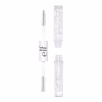e.l.f. Clear Brow & Lash Mascara, Dual-Sided Brushable Clear Gel For Groomed Brows & Eyelashes, Long-Wear Conditioning Formula, Vegan & Cruelty-Free