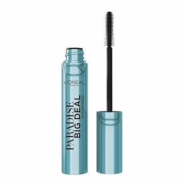 L'Oreal Paris Paradise Big Deal Mascara, Volumizing and Lengthening Formula, Buildable, Clump Resistant, Washable Black Brown Mascara, 0.33 Fl Oz