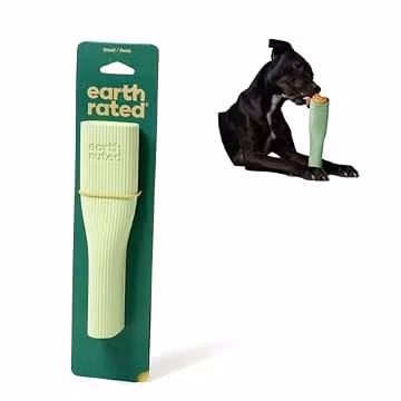 Earth Rated Dog Toy, Enrichment Toys for Adult and Puppy Dogs, Dishwasher and Freezer-Safe, Natural Rubber, Small, Green