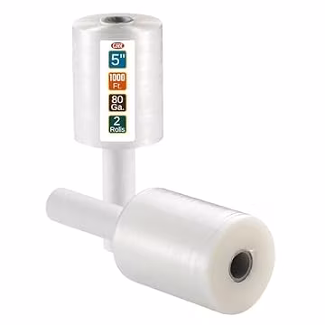 Simply Cool Mini Hand Stretch Wrap 2Pack 5 Inch 1000Ft 80 Gauge Shrink Wrap