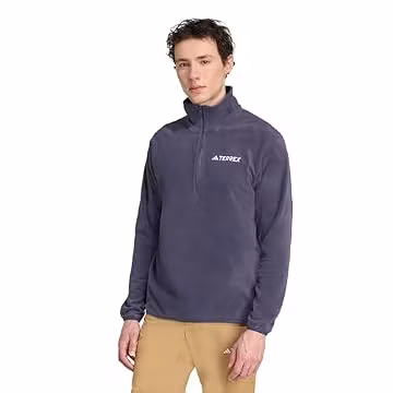 adidas Men's Terrex Multi Essentials Half-Zip Fleece Hiking Sweatshirt, Shadow Navy, XX-Large