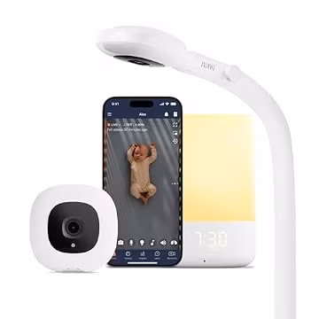 Nanit Nursery Bundle Smart Baby Video Monitor w/Floor Stand - 1080p White