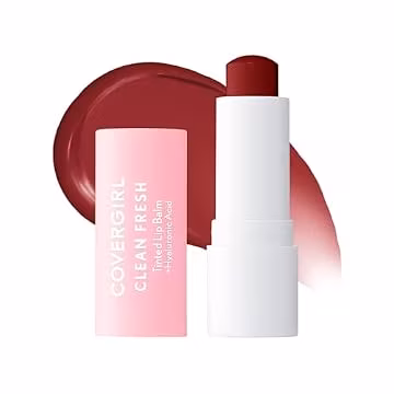 CoverGirl Clean Fresh Tinted Lip Balm, Vegan Formula, Hydrating, Natural Finish, Bliss You Berry, 1 Count