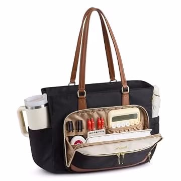 LOVEVOOK Teacher Tote Bag for Women, 17.3'' Work Laptop Tote