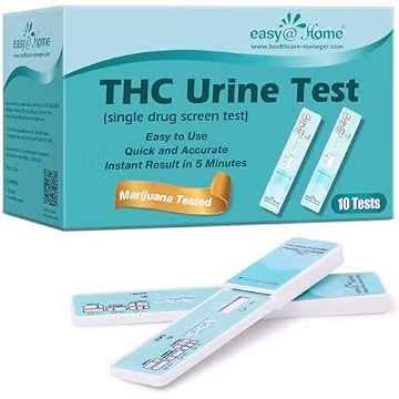 Easy@Home 10 Pack Marijuana Drug Test Kit - Urine THC Test for Home Use