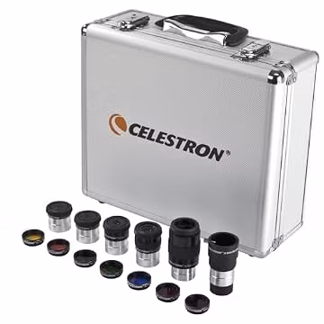 Celestron Eyepiece, Barlow & Filter Telescope Accessory Kit – 1.25" Barrel