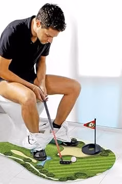 GOODLYSPORTS Toilet Golf Gag Gifts for Men, White Elephant Gifts for Adults