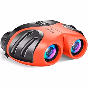 LET'S GO! Gifts for Girls 3+ Years Old, Compact Watreproof Binocular for Kids Girl Easter Toys Age 3-6 Brithday Best Xmas Toys for Girls Kids Stocking Stuffers for Grandkids Red