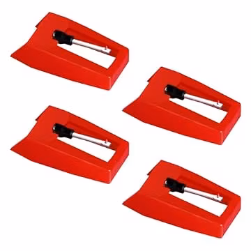 JUKFITA Record Player Needle, Red Ruby Turnable Stylus Replacement