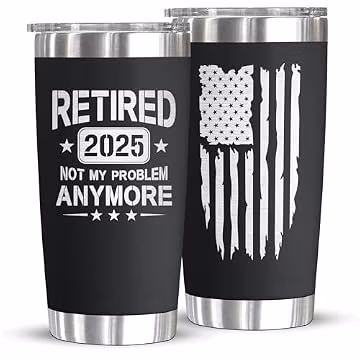 TinhCD Store Retirement Gifts for Men Women 2025, Teacher, Coworkers Leaving, Funny, Happy Retirement, Goodbye Gift, Farewell Gifts For Coworkers, 20oz Coffee Tumbler