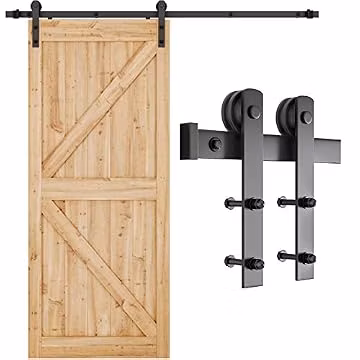 SMARTSTANDARD 6.6ft Sliding Barn Door Hardware kit, Fit 36-40" W Doorpanel