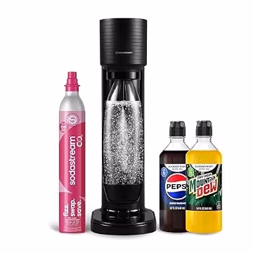 SodaStream Gaia Sparkling Water Maker Bundle, Black