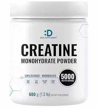Instant Creatine Monohydrate Powder, 5g Per Serving – 120 Servings | Micronized, Unflavored, Fast Absorbing Formula | Supports Strength, Power & High-Intensity Training | Vegan, Keto, Non-GMO