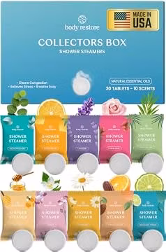 BodyRestore Shower Steamers Aromatherapy, Gifts for Women, Variety 30 Pack