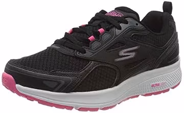 Skechers Women's Go Run Consistent Sneaker, Black/Pink, 7