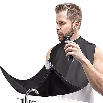 Beard Bib Beard Apron Gifts for Men Dad Stocking Stuffers Christmas Black