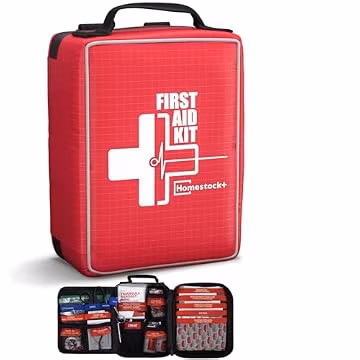 First Aid Kit, Upgrade Trauma First Aid Kit with Labelled Compartments -Emergency Medical Kits with Molle System First Aid Kits for Car, Home, Hiking, Camping and Outdoor Emergencies -216 Pieces