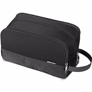 WANDF Travel Toiletry Bag for Men, Small Dopp Kit for Toiletries