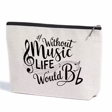 ZHAMEN Music Lover Makeup Bag Cosmetic Bags for Women