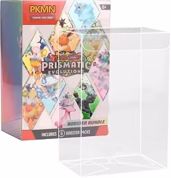 Booster Bundle Case for Prismatic Evolutions /Journey Together /Destined Rivals Booster Bundle - 12 Pack 0.5mm Rigid PET Protector , Dust-Proof & Crush-Resistant Clear Display(Box Not Included)
