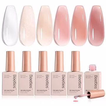 beetles Gel Polish Whispers of Love Jelly Gel Nail Polish Set, 6 Colors