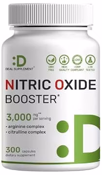 Nitric Oxide Supplement 3,000mg, 300 Capsules | 12-in-1 Complex for Men & Women – Arginine, Citrulline, Korean Red Ginseng, Tongkat Ali, Maca Root, & Marshmallow Blend*