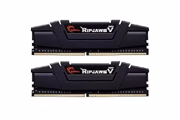 G.SKILL RipjawsV Series DDR4 RAM (XMP) 16GB (2x8GB) 3200MT/s CL16-18-18-38 1.35V Intel AMD Desktop Computer Memory U-DIMM - Black (F4-3200C16D-16GVKB)
