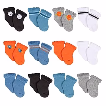 Gerber Unisex Baby 12-Pair Sock Bundle Space 6-9 Months