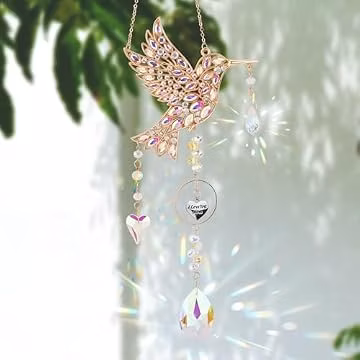 Hummingbird Gifts for Mom, Mom Gifts for Birthday Christmas from Daughter, Sun Catchers Indoor Window Outdoor Garden, Spring Home Decor Hummingbird Gift for Women Mother Grandma Bird Lovers