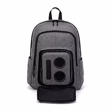 Super Real Business Bluetooth Speaker Backpack with 20-Watt Speakers & Subwoofer for Parties/Festivals/Beach. Works with iPhone & Android (Gray)