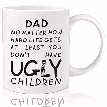 Fathers Day Dad Gifts 11oz Funny Coffee Mug for Dad from Daughter Son Wife