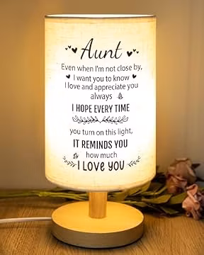SOUHONEY Aunt Gifts, Table Lamp for Auntie Gifts for Women from Niece