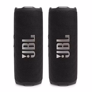 JBL Flip 7 Waterproof Portable Speaker Bundle - Pair (Black)