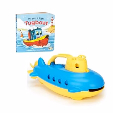 Submarine and Book Bundle – Bath Toy Submarine with Storybook for Early Learning