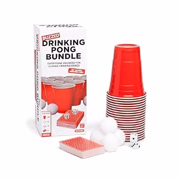 Buzzed Party Pong Bundle Drinking Kit for Adults
