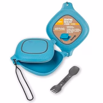 UCO 4-Piece Camping Mess Kit, Blue, Nylon