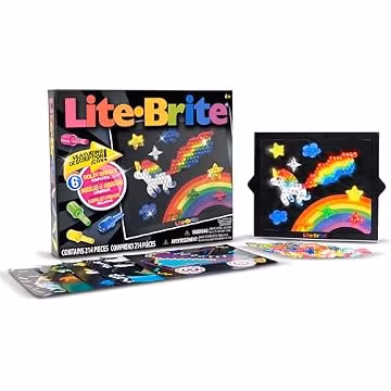 Lite Brite Classic, Favorite Retro Toy - Create Art with Light, STEM, Educational Learning, Holiday, Birthday, Gift, Boys, Kid, Toddler, Girls Age 4+