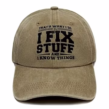 Mens Gifts Ideas for Dad Gifts I Fix Stuff&I Know Things Basaeball Hat
