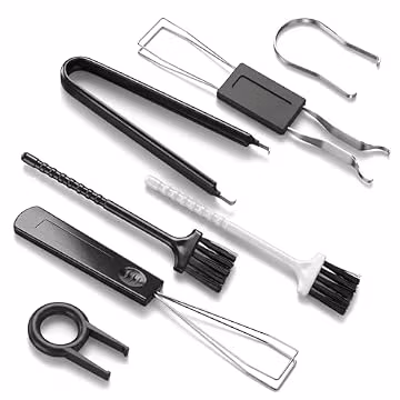 7 Piece Keyboard Keycap Remover Switch Puller Set with Precision Tweezers and Cleaning Brushes Keyboard Brush Cleaner Kit for Mechanical Maintenance Deep Cleaning and Easy Component Removal