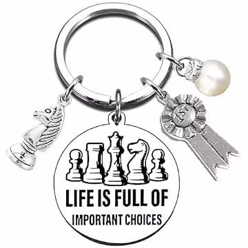 Chess Gifts for Women Men Board Games Keychain for Player Coach Master Teacher Chess Lovers Gifts for Christmas Birthday Graduation Best Gift Ideas for Dad Husband Boyfriend Teen Girl Mom Jewelry