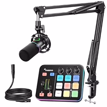 MAONO G1 NEO & PD200XS Gaming Bundle: Audio Mixer and XLR Dynamic Mic