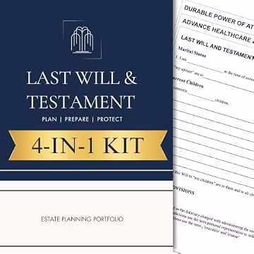 Estate Planning Kit with Digital Access – Last Will and Testament Kit, Living Will, Durable Power of Attorney & Medical Directive - Attorney Approved Forms, Valid in 50 States