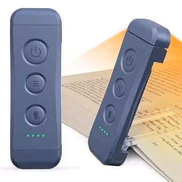 Glocusent USB Rechargeable Book Light, Portable Clip-on LED Reading Light